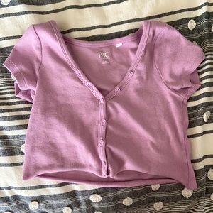 Pink Button Up PacSun T shirt